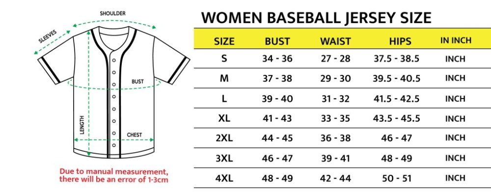 Size Guide - Best MLB Jersey Shop