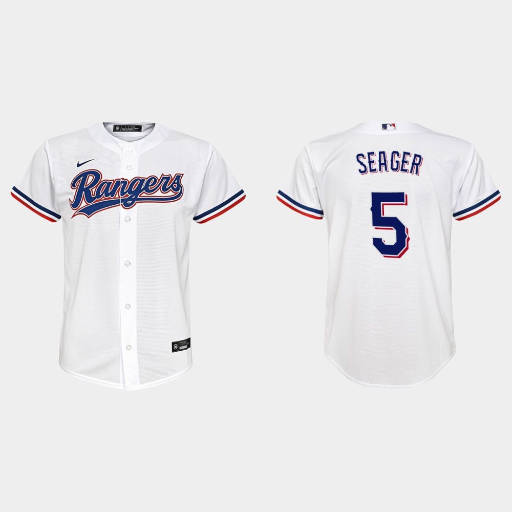 Youth Texas Rangers Corey Seager White Replica Home Jersey - Best MLB ...